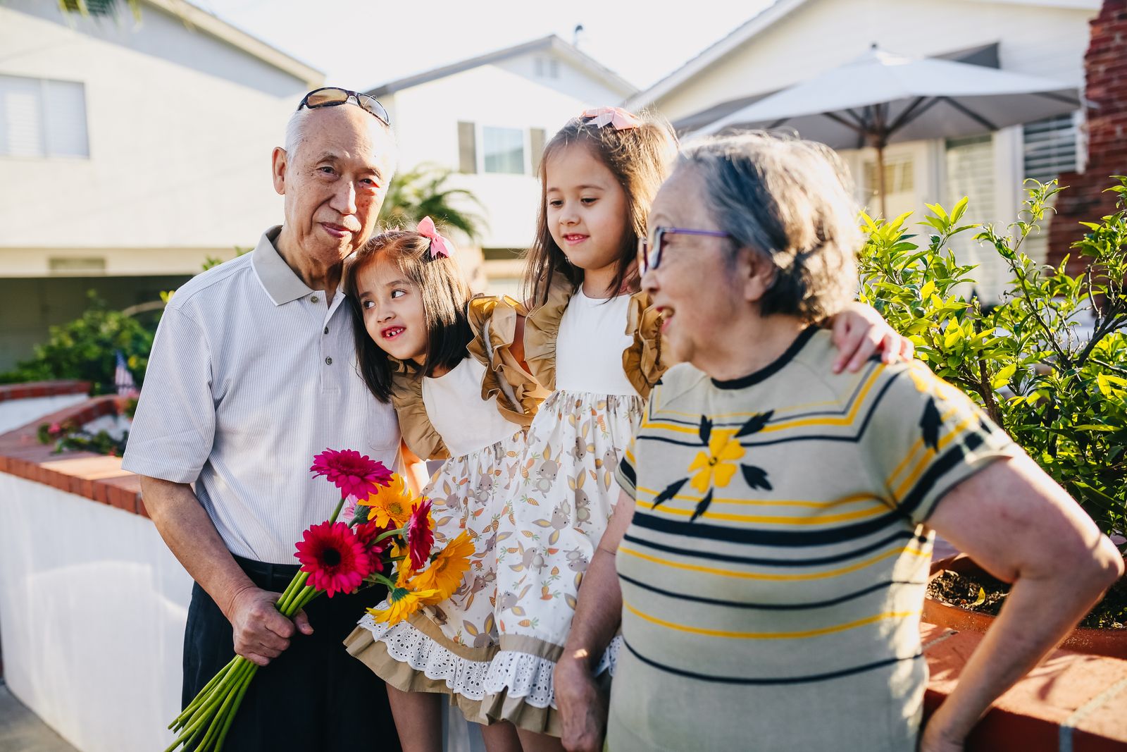 Asian grandparents with their grandchildren — wealth passing between generations